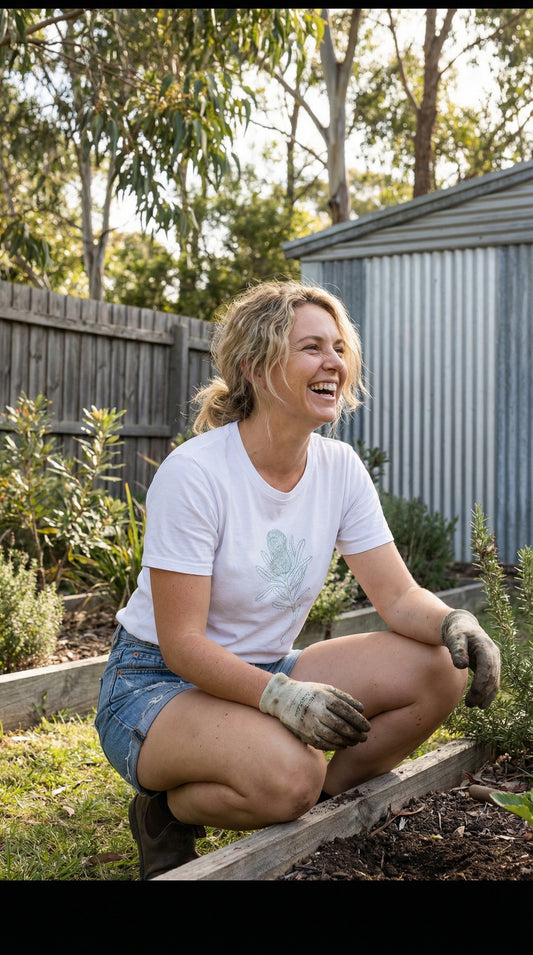 Banksia Australian Native T-Shirt White