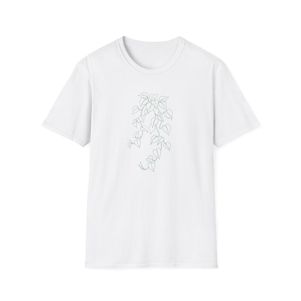 Sweetheart Plant (Heartleaf Philodendron) Botanical T-Shirt White