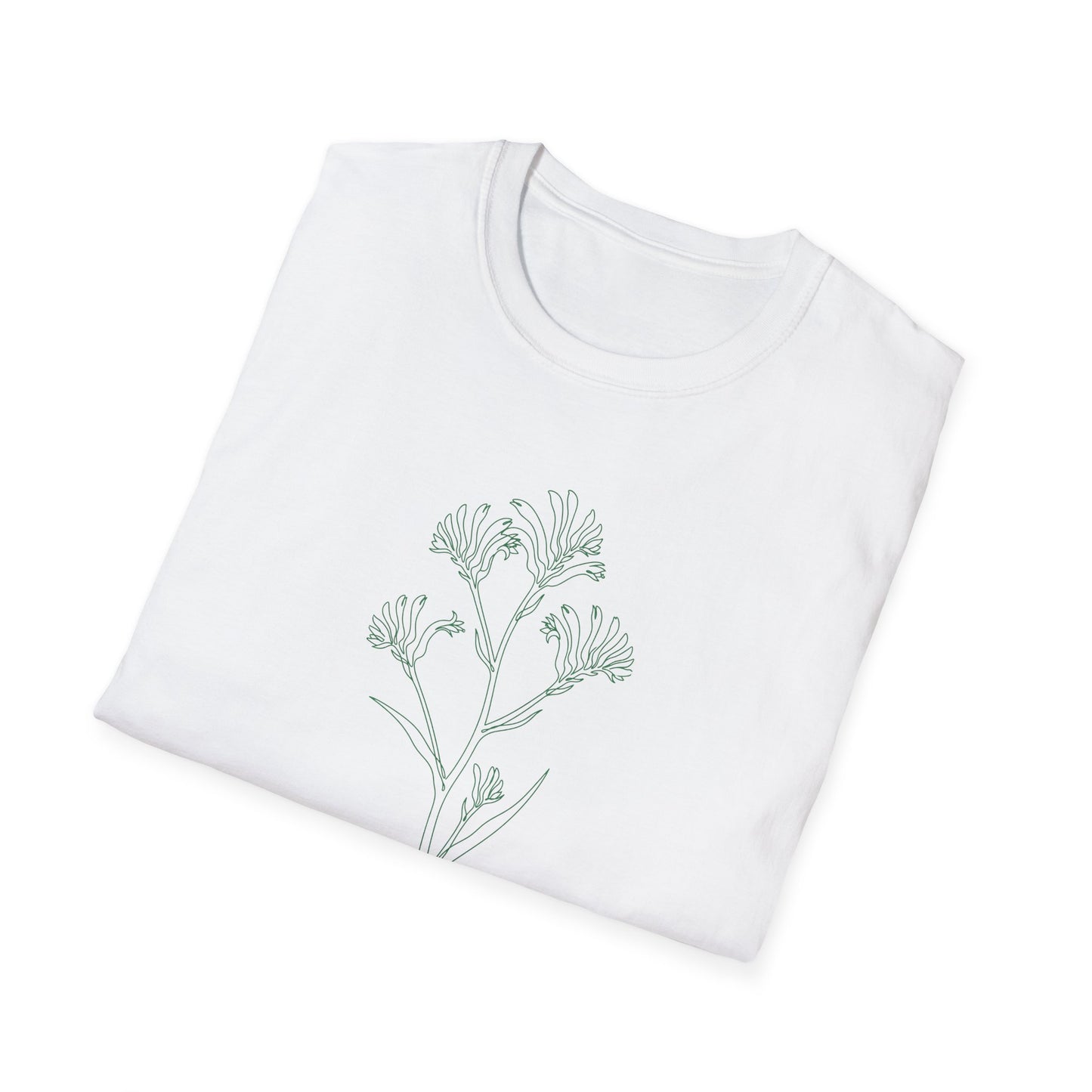 Kangaroo Paw Australian Native T-Shirt White