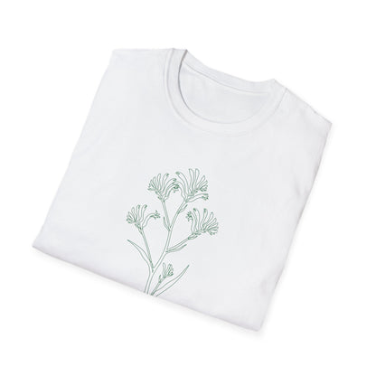 Kangaroo Paw Australian Native T-Shirt White