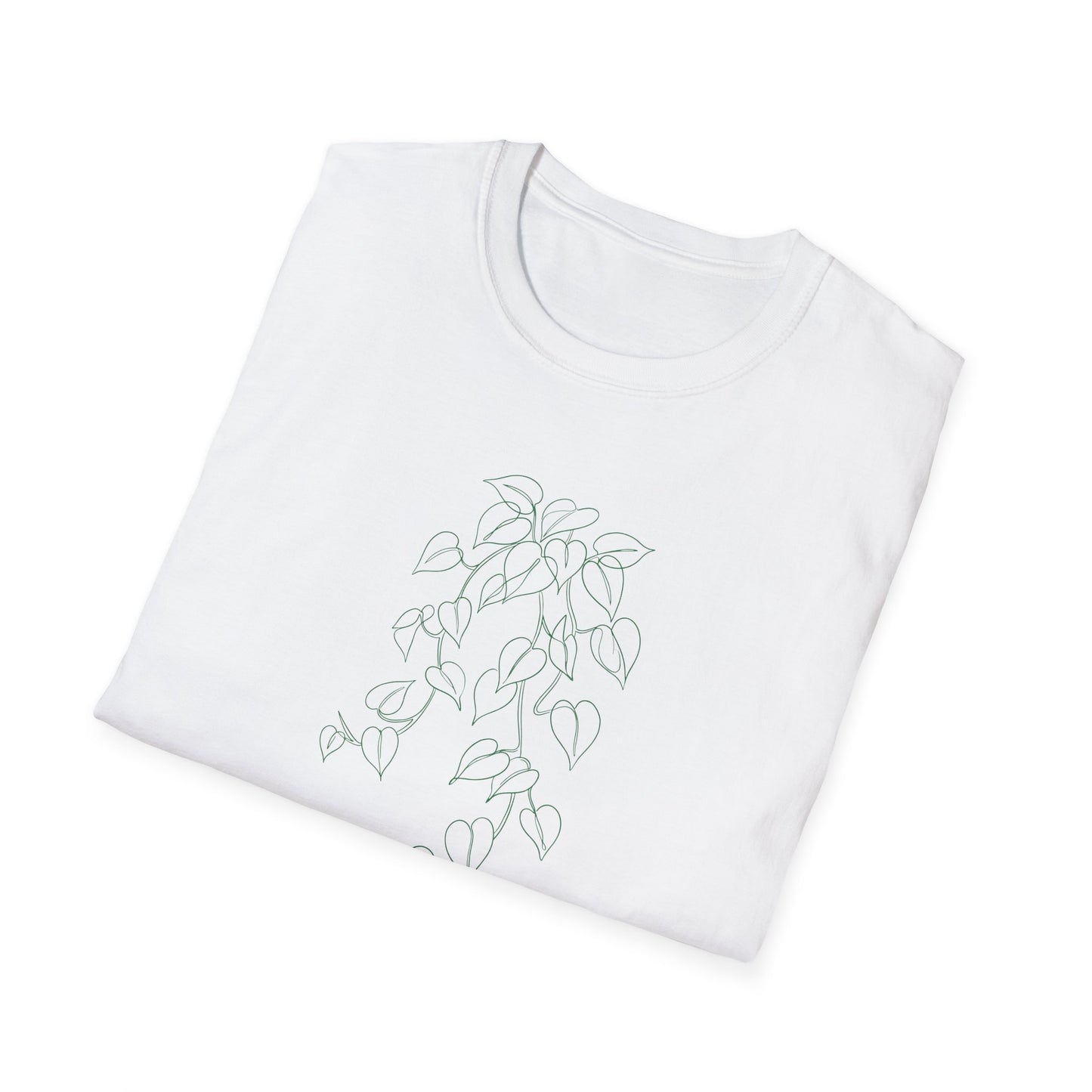 Sweetheart Plant (Heartleaf Philodendron) Botanical T-Shirt White