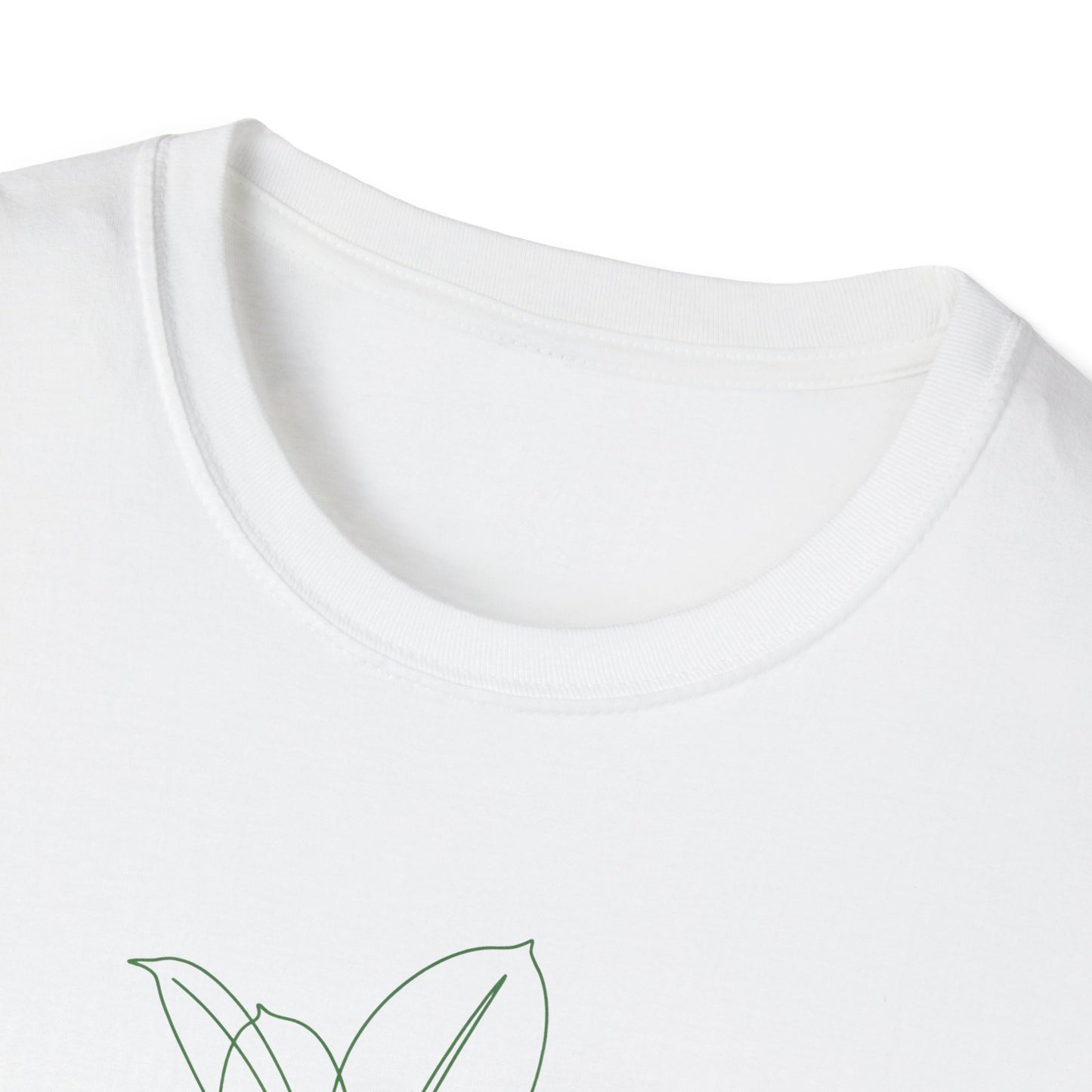 Rubber Plant Botanical T-Shirt White
