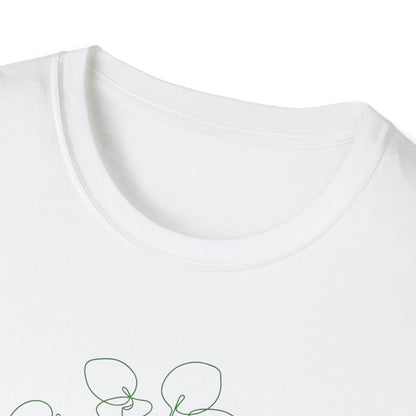 Chinese Money Plant Botanical T-Shirt White