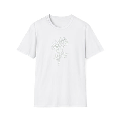 Flannel Flower Australian Native T-Shirt White