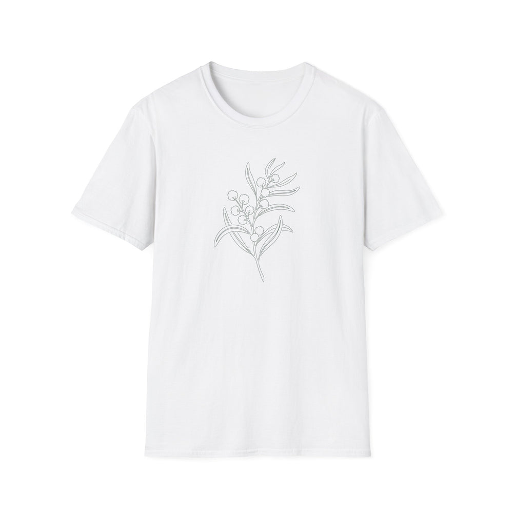 Golden Wattle Australian Native T-Shirt White