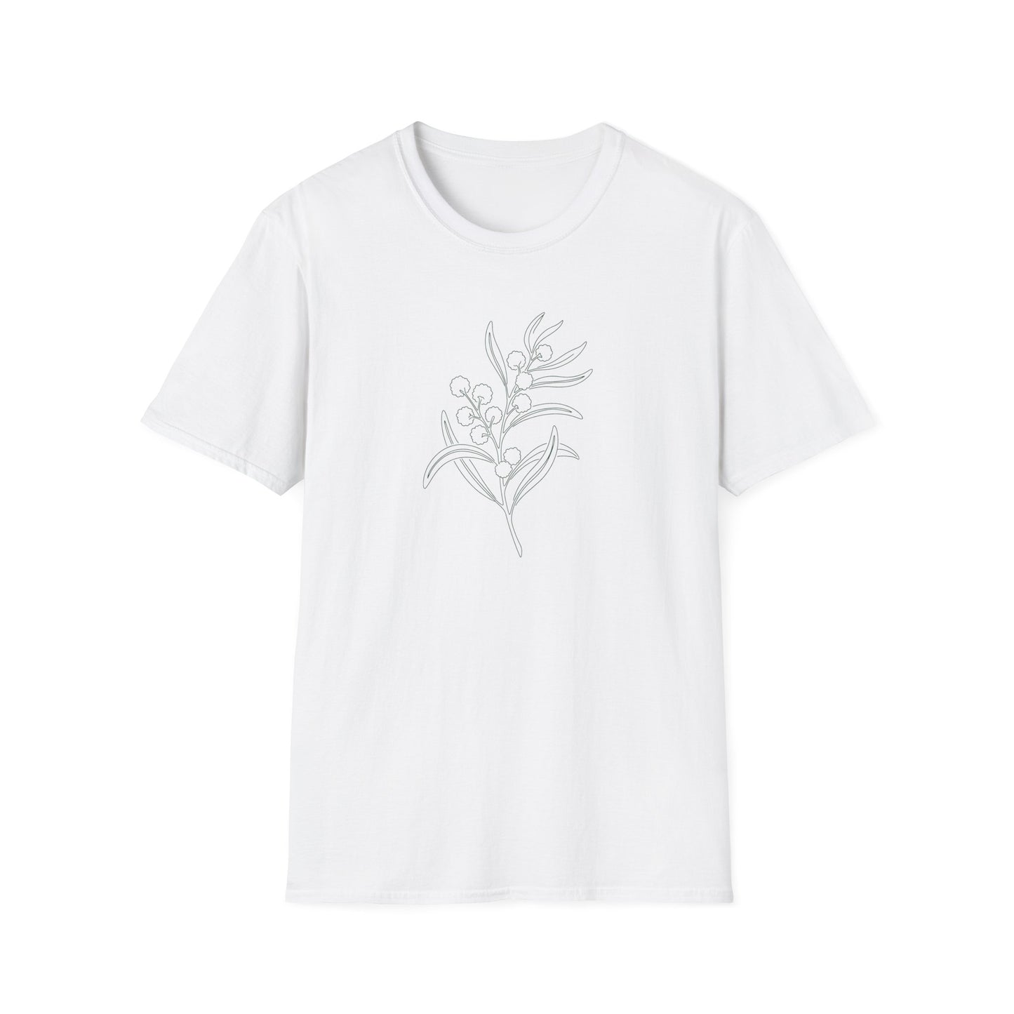 Golden Wattle Australian Native T-Shirt White