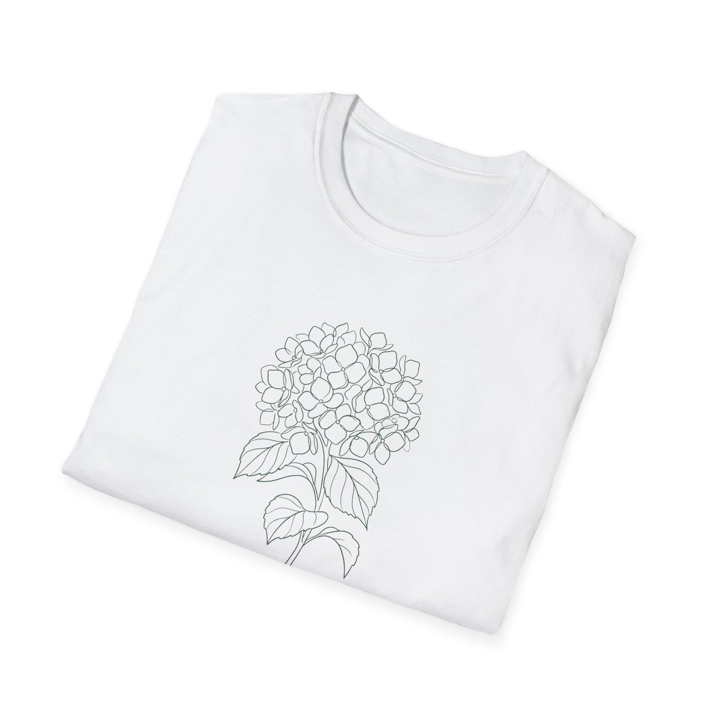 Hydrangea Floral T-Shirt White