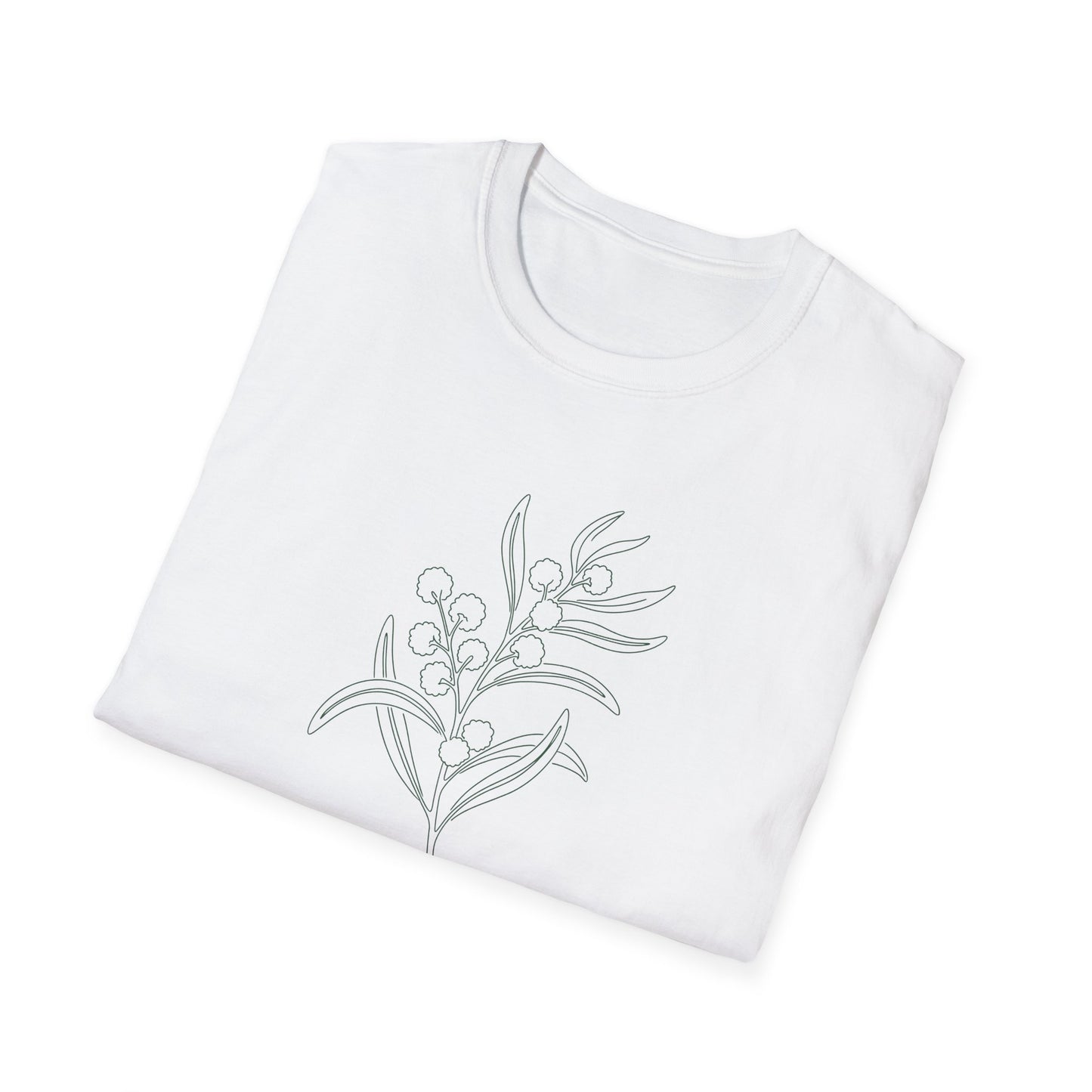 Golden Wattle Australian Native T-Shirt White