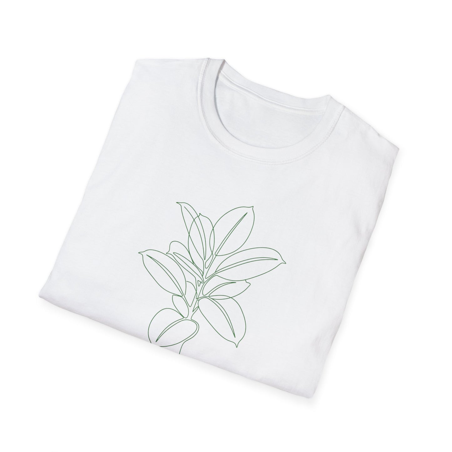 Rubber Plant Botanical T-Shirt White
