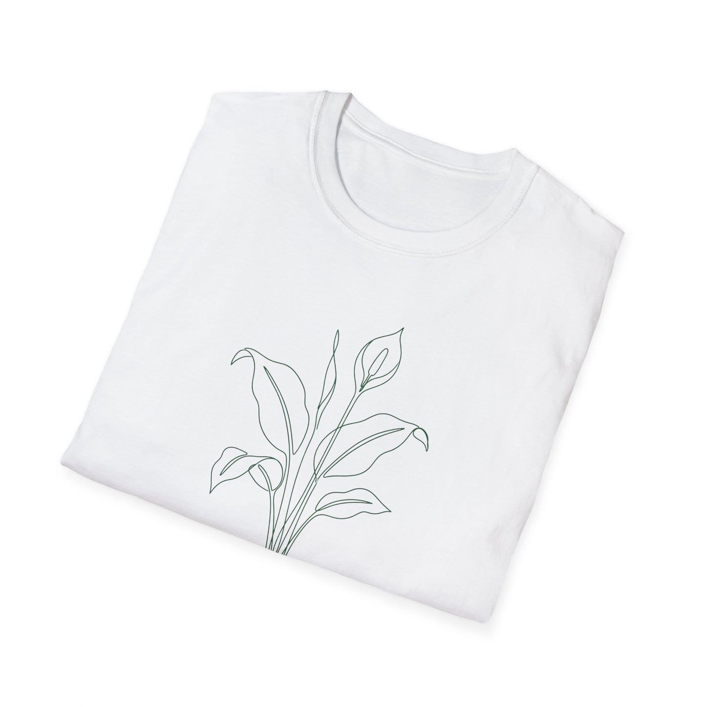 Peace Lily Botanical T-Shirt White
