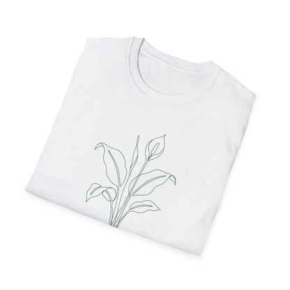 Peace Lily Botanical T-Shirt White