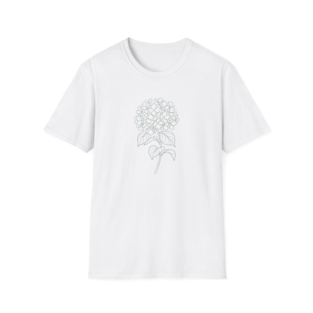 Hydrangea Floral T-Shirt White