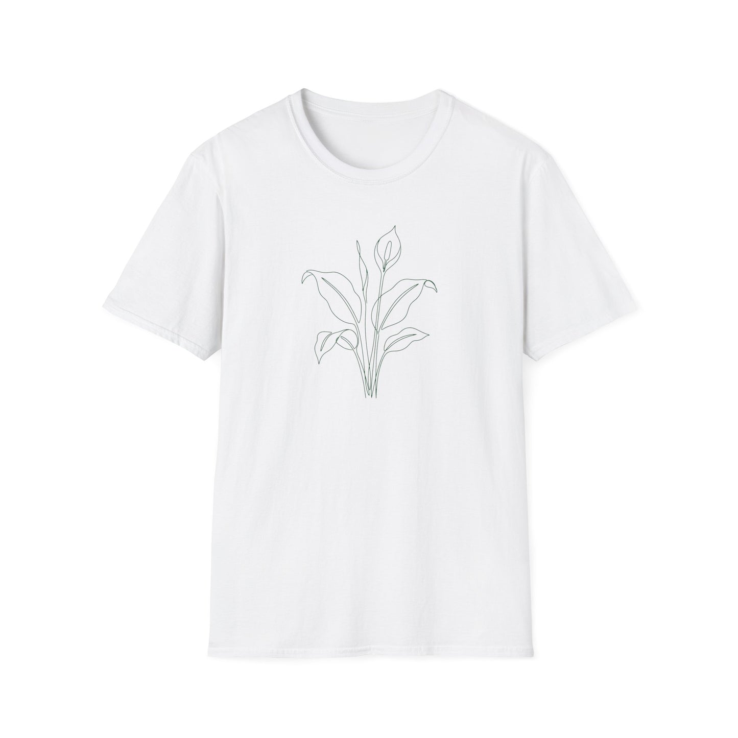 Peace Lily Botanical T-Shirt White