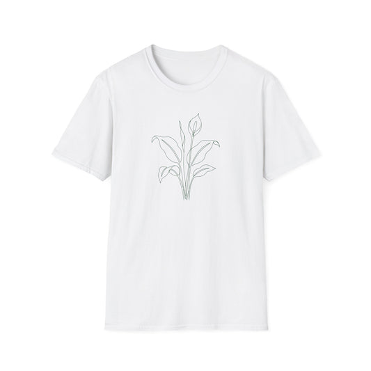 Peace Lily Botanical T-Shirt White