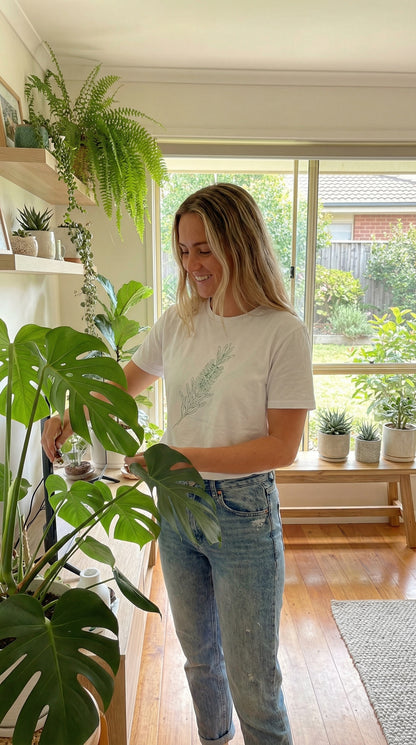 Bottlebrush Australian Native T-Shirt White