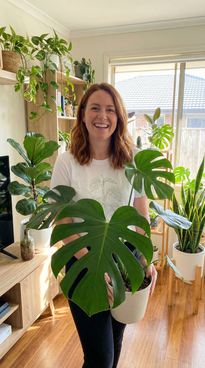 Monstera Adansonii Botanical T-Shirt White