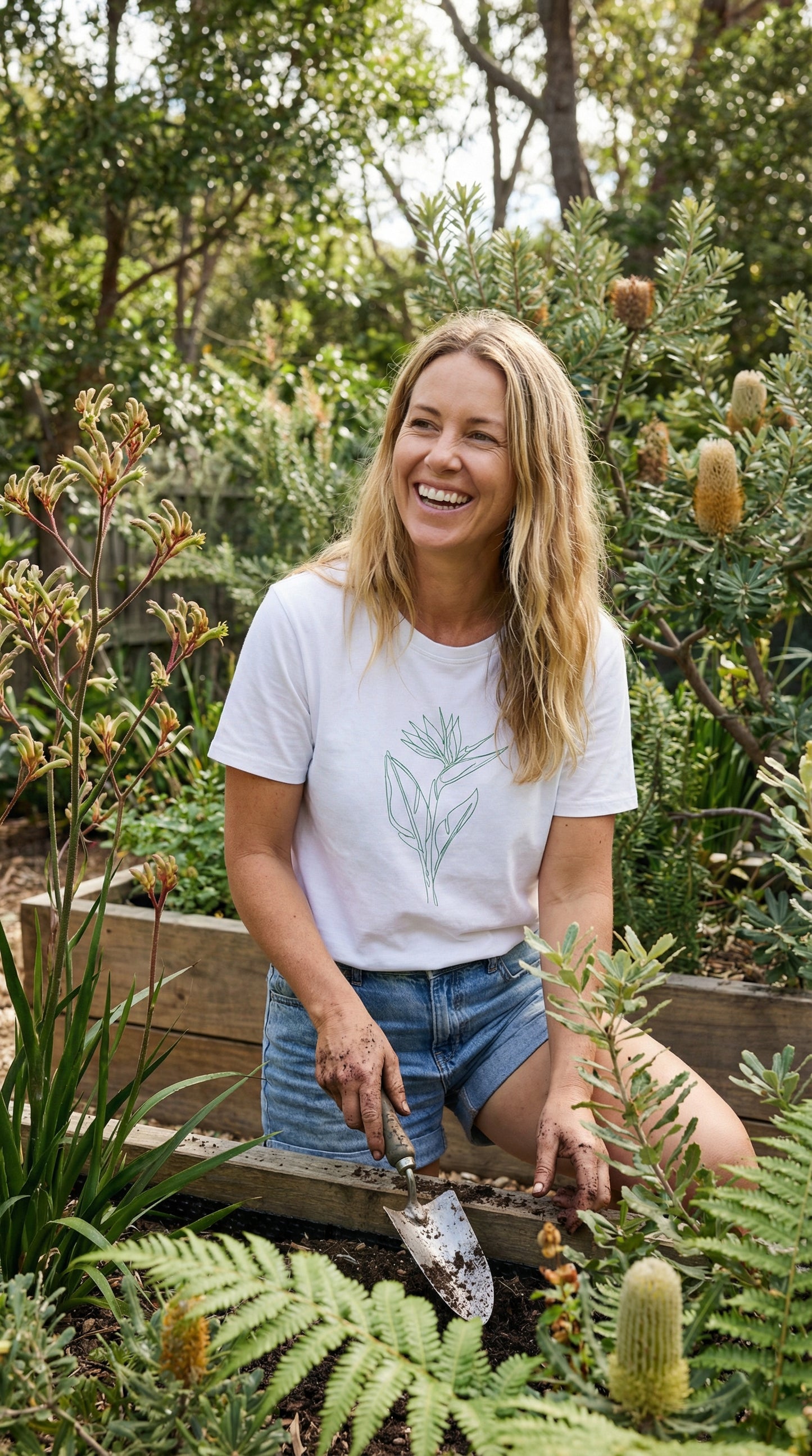 Bird of Paradise Botanical T-Shirt White