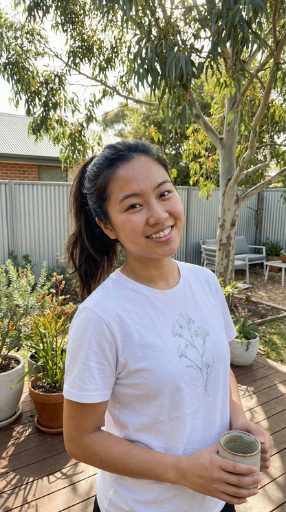 Kangaroo Paw Australian Native T-Shirt White