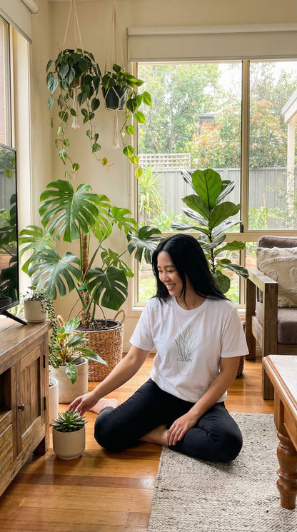 Snake Plant Botanical T-Shirt White