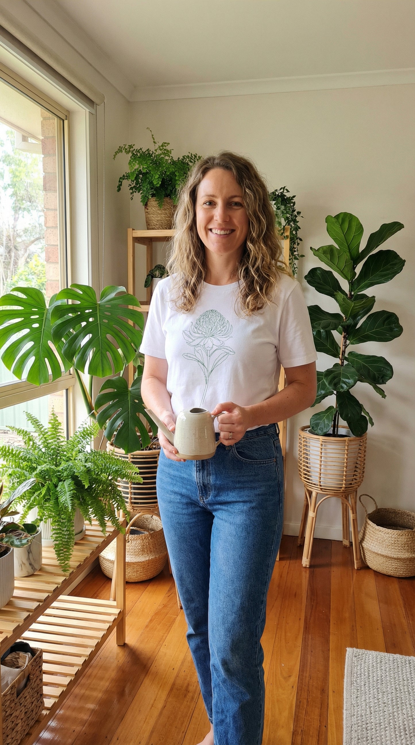 Waratah Australian Native T-Shirt White