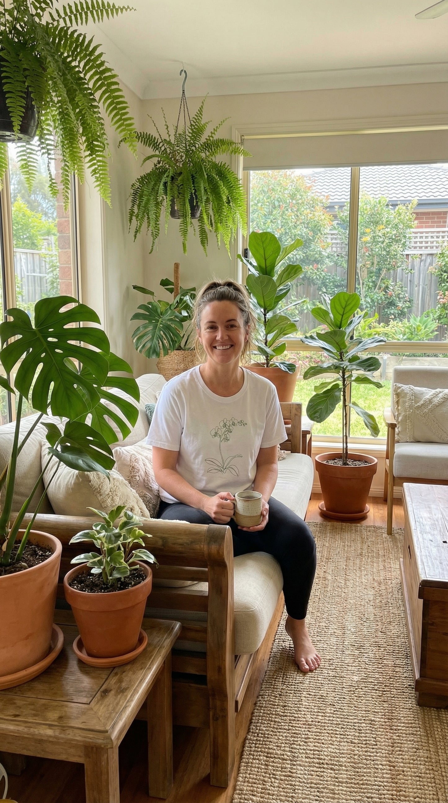 Orchid Floral T-Shirt White