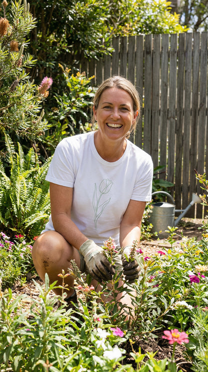 Tulip Floral T-Shirt White